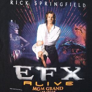 Vintage Rick Springfield EFX Alive MGM Grand T-Shirt